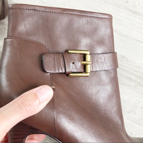 Coach “Mason” Leather Heeled Booties - Picture 15 of 16